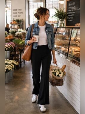 Maeve Anthropologie Margot Knit Pants Small Black Pull On Wide Leg Career